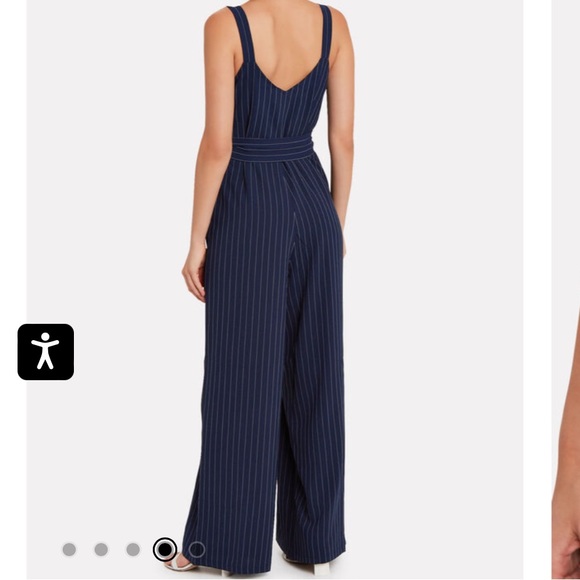 Gestuz Kine sleeveless pinstripe pocketed jumpsuit NWT Intermix - Picture 9 of 10